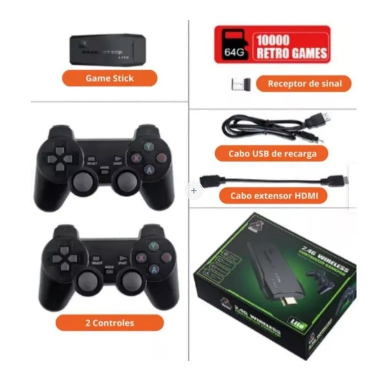 🎮 Game Stick 4K Lite Full HD – ¡10.000+ Juegos Retro en tu TV!