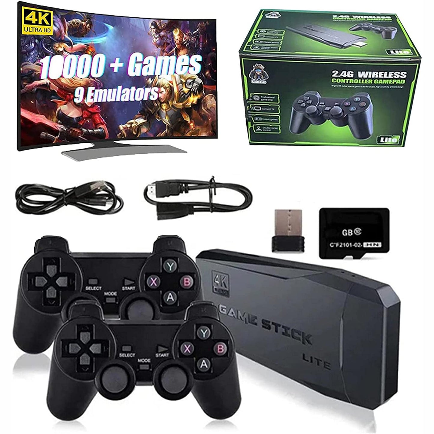 🎮 Game Stick 4K Lite Full HD – ¡10.000+ Juegos Retro en tu TV!